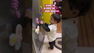 No Screen Time Play 🧠✨ Baby Learning with Alphabet Magnets #shortsfeed #cutebaby #shorts #trending