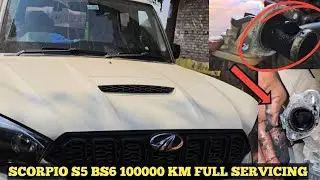 Scorpio S5 Bs6 100000 Km Full Servicing 😱| Low Pickup Problem And Mileage Problem Solve | #Scorpio