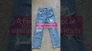 A failed attempt at altering thrifted jeans :( #denim #diyfails #alterations