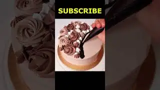 🔍🌈🍄Shaded Color illusion Trick to Chocolate Cake decoration, new shaded cake trick #shorts #cakes...