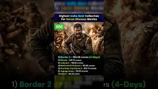 Highest India Nett Collection For Varun Dhawan Movies #shorts #border2 #boxofficecollection