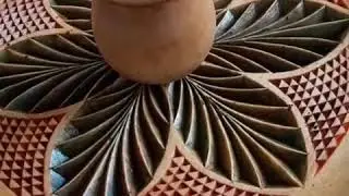 Chip carved candle plate 👍