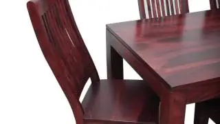 Solid wood Dining Set with beautiful grain in 6 seater | Made to order furniture