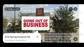 Burger King is closing in Spring TX located near the salad and go. And will become Popeyes 