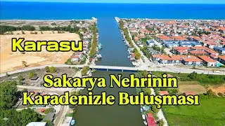 Sakarya Nehrinin Karadenizle Buluşması Karasu #sakarya #karasu #keşfet #karadeniz #doğa #drone