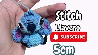 Stitch amigurumi - Stitch keychain - 5cm amigurumi stitch - Stitch llavero