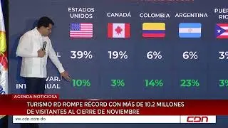 Turismo RD rompe r&eacute;cord con m&aacute;s de 10,2 millones de visitantes al cierre de noviembre