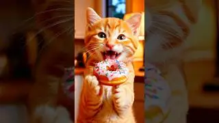 I&rsquo;ll do anything for a donut🍩 #cat #kitten #catcute