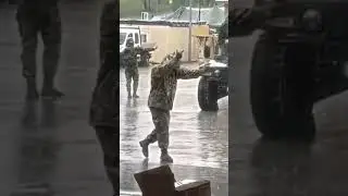 Military Soldier Dancing in rain | GMFU #gmfu #military #odetari