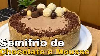 Semifrio de chocolate (mousse) - com base crocante