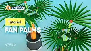 How to create Fan Palm trees in Blender | Low poly modeling tutorial