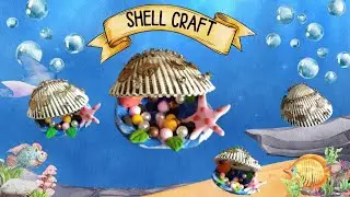 Shell decor ideas|| clay sea animals miniature|| diy sea shell decorations ideas||2023
