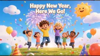 🎉✨ Happy New Year, Here We Go! 🎶🎆 Kids New Year Dance & Sing-Along | Fun Holiday Music for Kids 🎈🎊