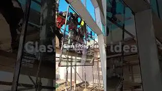 heavy glass lifting #DIY #Idea #Glasslifting #campursari #curtainwall_installation #middleeast