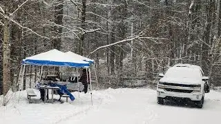Кемпинг на заснеженном грузовике. 3-летняя годовщина YouTube! #НаПрироде #ОтдыхНаПрироде #Кемпинг