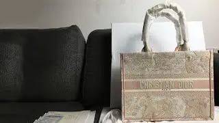 Medium Dior Book Tote Ecru and Pink Toile de Jouy Embroidery Review From Supkicks