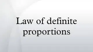 Law of definite proportions