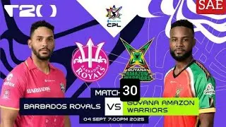 CPL 2025: Match 30, GUYANA Amazon Warriors vs Barbados Royal Match Prediction, Preview playing 11s