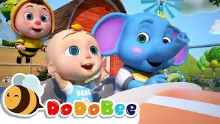 Wheels on the Bus Go Round and Round + Nursery Rhymes & Kids Songs - DoDoBee - Kids Songs