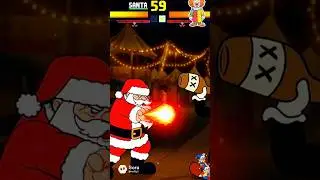 Rojo vs Santa Fight!  Arcade style . #rojo #sandiego #losangeles #venicehigh #christmas  Rojo Clown