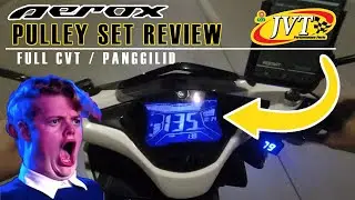 JVT PULLEY SET REVIEW | FULL CVT/PANGGILID SET | YAMAHA AEROX top speed and acceleration