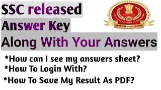 Final Answer Key of SSC STENOGRAPHER GRADE C & D Along with Answer sheet.