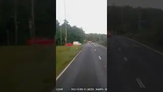 Car Crashes into the Back of a Van at a Junction #DashCam #Shorts #Driving