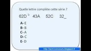 Alphanumeric series psychotechnical test 1