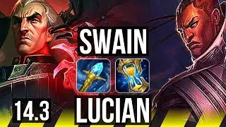 SWAIN & Shaco vs LUCIAN & Thresh (ADC) | 8/1/10, 900+ games, Dominating | KR Master | 14.3