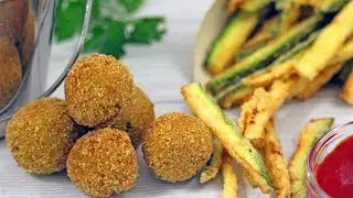 Veggie Eggplant balls and Zucchini Sticks Recipe | How Tasty Channel