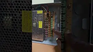Cctv power supply unit connection #surveillancecamera