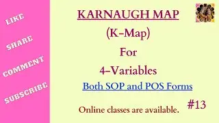 13. K-Map for 4- variables, SOP and POS Forms #karnaughmap #booleanalgebra