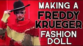 Freddy Krueger Barbie doll creating couture customization OOAK