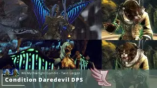 Guild Wars 2 - Raid gameplay Wing 6 Twin Largos - Condition Daredevil DPS (EN/TH sub)