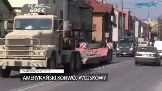 Amerykański konwój wojskowy przejechał przez Zambrów - Zambrow.org