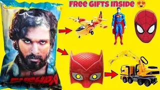 New Pushpa Snacks With Free Gift Inside 🤩 | Snacks Unboxing | Fun Unbox Review 🤩❤️