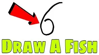 How To Draw A Fish From Number 6 Easy Step By Step मछली का चित्र बनाना सिखे नंबर 6 से।