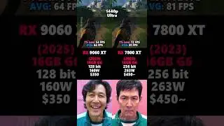 RX 9060 XT vs RX 7800 XT #pcgaming #gpu