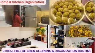 Kitchen Cleaning & Organising - Cooking & Cleaning Vlog -Simple Kitchen & home Daily Homemaking Tips