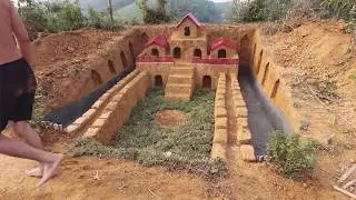 Rescue Abandoned Puppies Building Mud House Dog - PRIMITIVE BUILDING