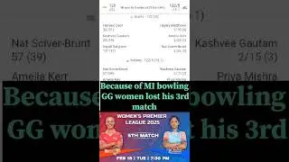 Mi women vs Gg women WPL match-5.#shorts