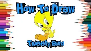 How To Draw Tweety Bird cartoon drawing easy step by step