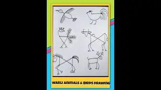 WARLI ANIMALS & BIRDS ||for beginners