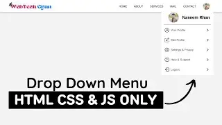 How To Make Drop Down Menu Using HTML CSS And JavaScript Step By Step In Hindi/Urdu