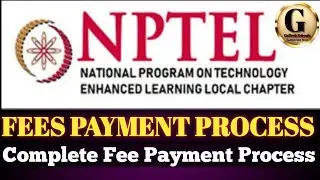 NPTEL Course Fees Payment Complete Process || Fees Payment Complete Process