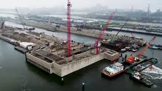 Werkzaamheden Zeesluis IJmuiden Q4 2020 | Dronebeelden