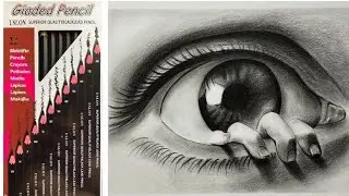 Giaded drawing pencil review || eye drawing