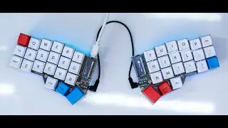 Teclado Corne CRKBD configurado con QMK