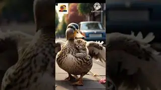 duck save kitten from accident #kidsgift #kitten #cutecat #duck #storytime #kidsinlove #viralvideo