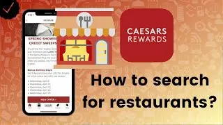How to search for restaurants on Caesars Rewards?